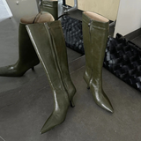 Pointed Toe Knee High Boots