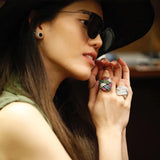 Luxury Geometric Weave CZ Ring| Statement Women’s Jewelry