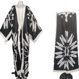 Two Piece African Set - Kaftan Pant + Long Kimono