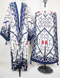 Two Piece African Set - Kaftan Pant + Long Kimono