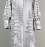 Buttoned Split-Side Cotton Maxi Shirt Dress