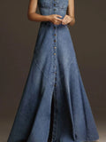 Vintage Denim Sleeveless Dress