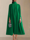 Bright Turtleneck Midi Dress for Evening Party