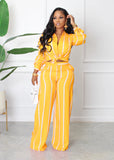 Striped Leisure Two Piece Set