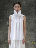 White Ruffles Big Size Blouse