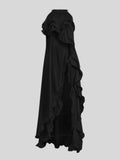 Modigirl Black Ruffle Maxi Dress