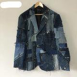 Denim Patchwork Blazer