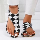 Peep Toe Gingham  Sandal