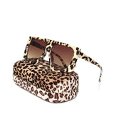 Oversized Punk Leopard Rectangle Sunglasses