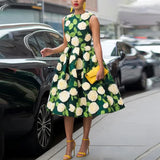 Elegant Floral Midi Dress| Bright Spring