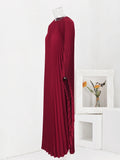 Elegant Pleated Batwing Dress for Women