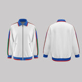 Contrast Stripe Zip-Up Jacket