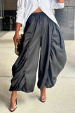 Plus Size Elastic Waist Ruched Drawstring Cargo Pants