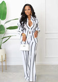 Striped Leisure Two Piece Set