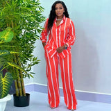 Striped Leisure Two Piece Set