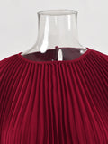 Elegant Pleated Batwing Dress for Women