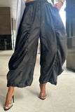 Plus Size Elastic Waist Ruched Drawstring Cargo Pants