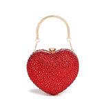 Heart Shaped Studded Inlay HandbagHeart Shaped Studded Inlay Handbag