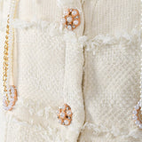 Single-Breasted Tweed Jacket| Elegant Women’s Outerwear