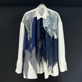 Casual Blue Designer Shirt for Women