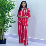 Striped Leisure Two Piece Set