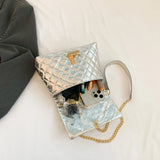 Luxury Laser Design Quilted Shoulder Bag