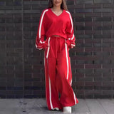 Two-Piece Set - Casual Sweatpant & Long Sleeve