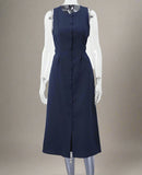 Elegant Sleeveless O-Neck Long Dress