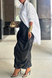 Plus Size Elastic Waist Ruched Drawstring Cargo Pants