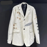 Trendy Patch Detail Casual Blazer