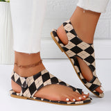 Peep Toe Gingham  Sandal