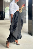Plus Size Elastic Waist Ruched Drawstring Cargo Pants