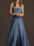 Vintage Denim Sleeveless Dress