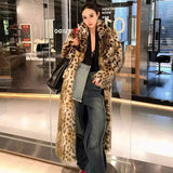Luxury Leopard Faux Fur Coat