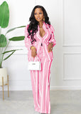 Striped Leisure Two Piece Set