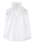 White Ruffles Big Size Blouse