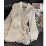 Embroidered V-Neck Blouse