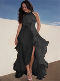 Modigirl Black Ruffle Maxi Dress