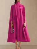 Bright Turtleneck Midi Dress for Evening Party