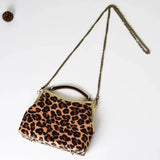 Vintage Leather Leopard Bag