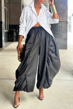 Plus Size Elastic Waist Ruched Drawstring Cargo Pants