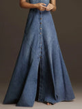 Vintage Denim Sleeveless Dress