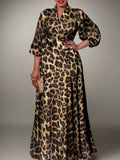 Women’s Long Flowy Animal Print Dress