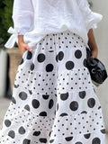 High Waisted Elastic Loose Polka-Dot Pants