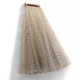 Midi & Ankle-Length Tulle Polka Dot Skirt