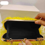 Yellow Bridal Clutch Purse| Elegant Handbag for Women