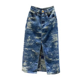 Street Style Denim Skirt  Edgy Mini Jean Skirt for Women