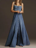 Vintage Denim Sleeveless Dress
