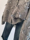 Grey Bow Sweater