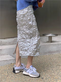 Long Silver Skirt